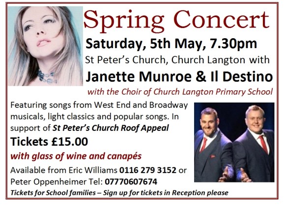 Advert for St Peter's Spring Concert 2018