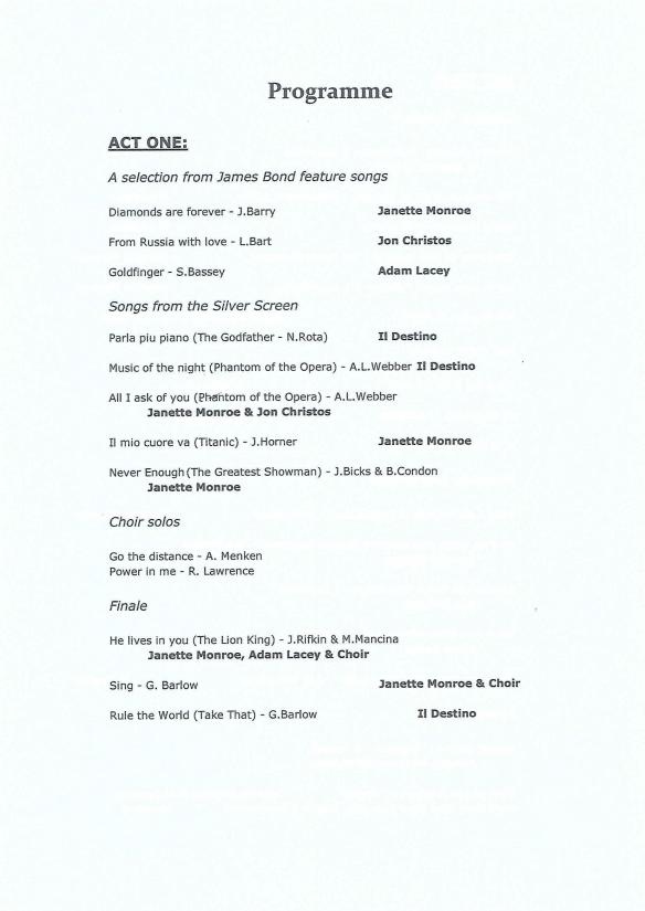 Spring Concert 2018 - Programme, Act 2