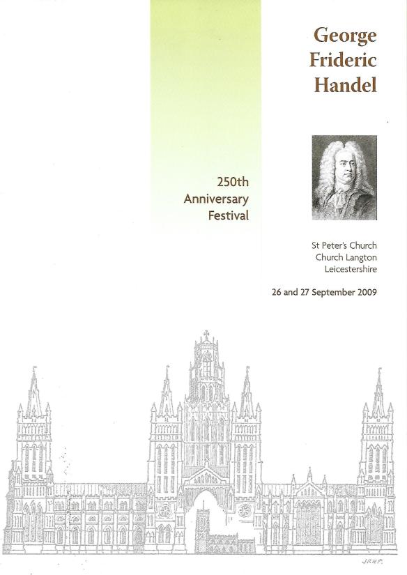 250th Anniversary programme - Handel's Messiah at Church Langton, 2009, Front cover