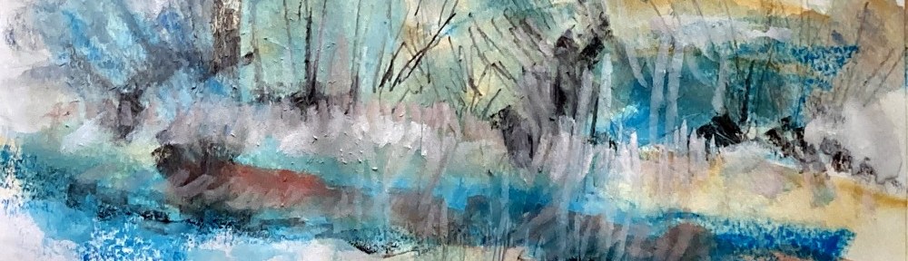 Winter hedgerow, mixed media image, Maxine Dodd