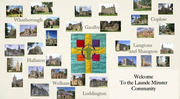 Launde Deanery Header, is a wide image with all the churches and parishes within the Launde Deanery in Leicestershire